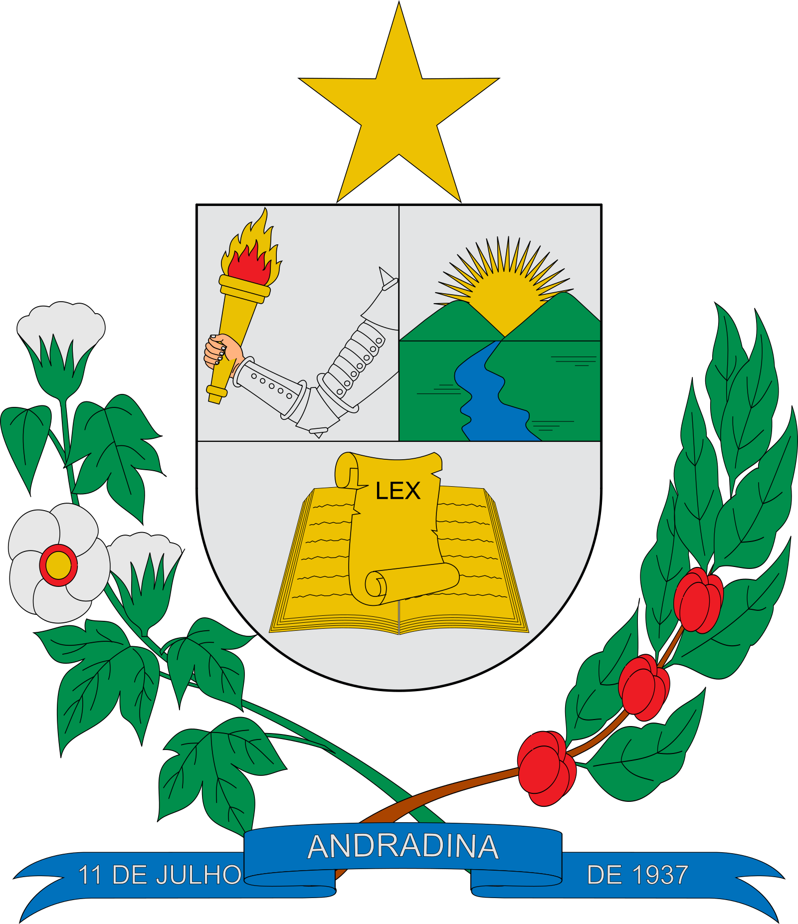 Brasão oficial de Andradina (SP)